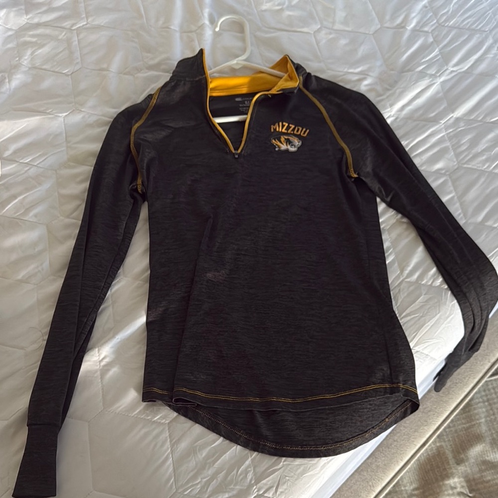 Mizzou Black and Gold Long Sleeve Top
